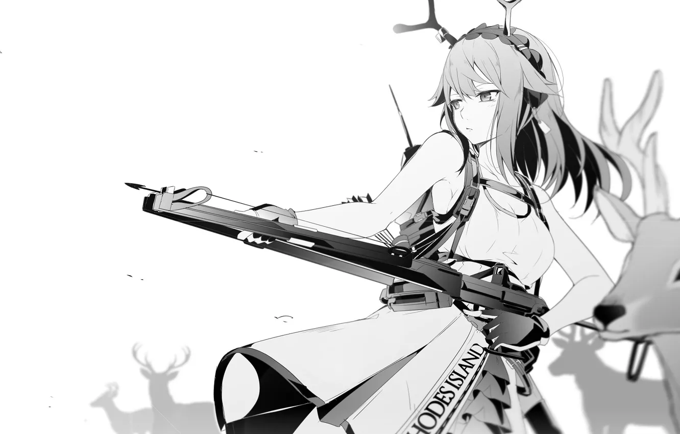 Photo wallpaper girl, weapons, Firewatch, Arknights