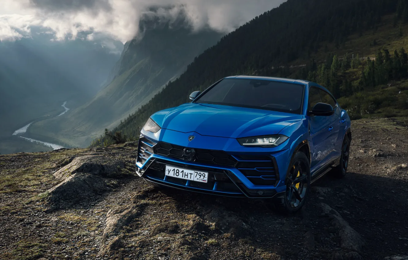 Photo wallpaper blue, Lamborghini, Lamborghini, urus