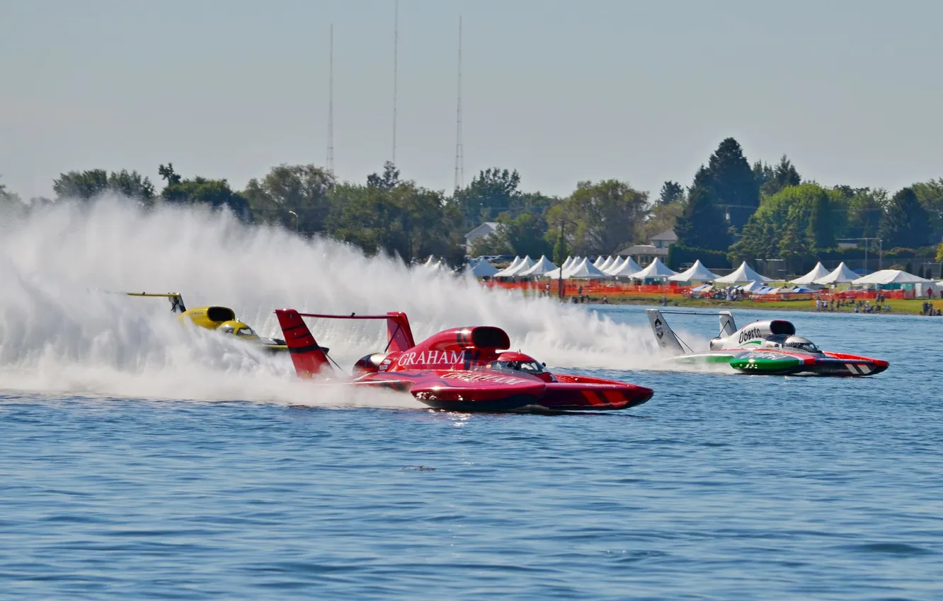 Photo wallpaper race, boat, speed