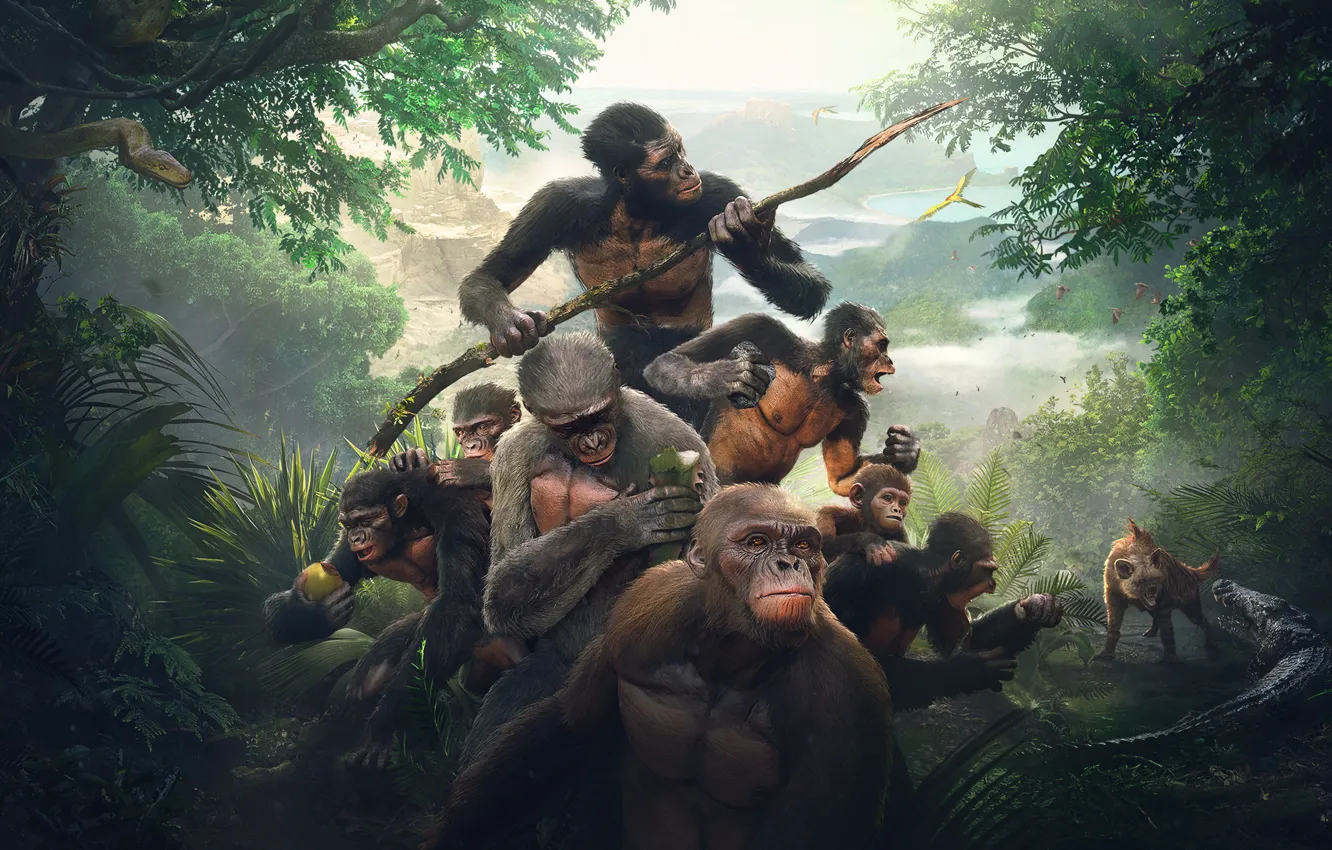 Photo wallpaper nature, spear, simulator, A single player game, survival game, survival game, Human evolution, Ancient Man