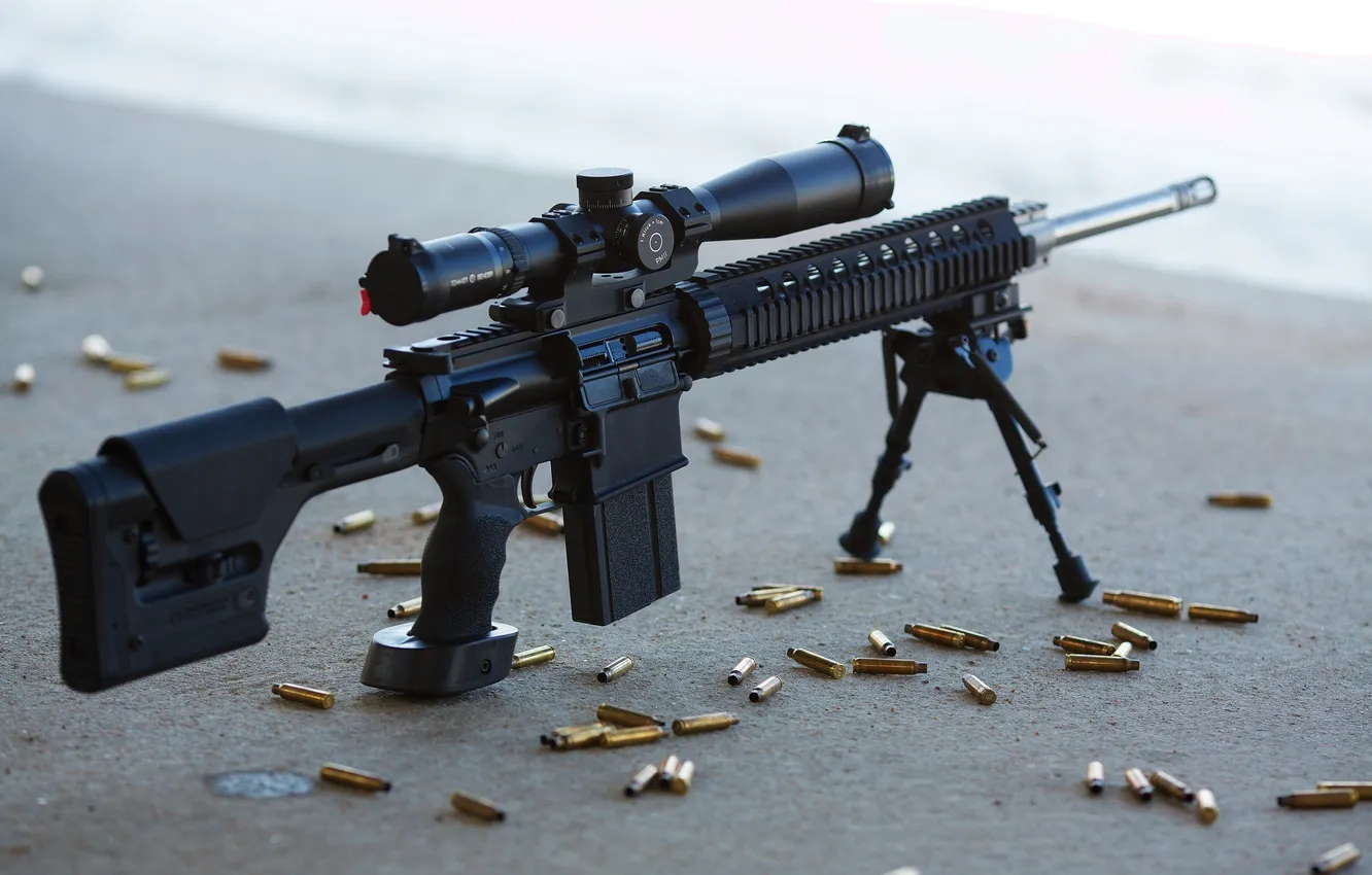 Photo wallpaper weapons, background, Armalite AR-10