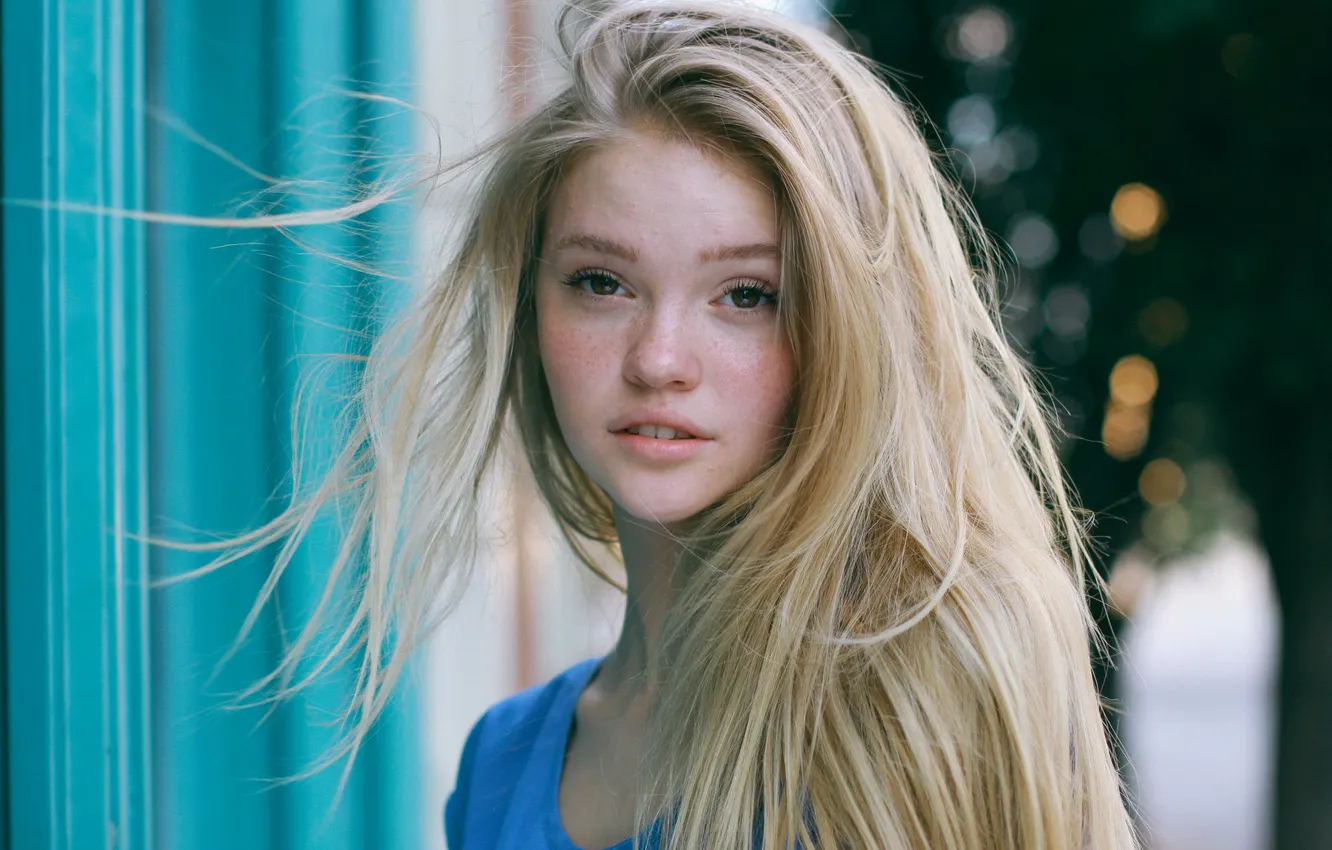 Photo wallpaper girl, model, pretty, blonde, cute, long-haired, Marissa Long