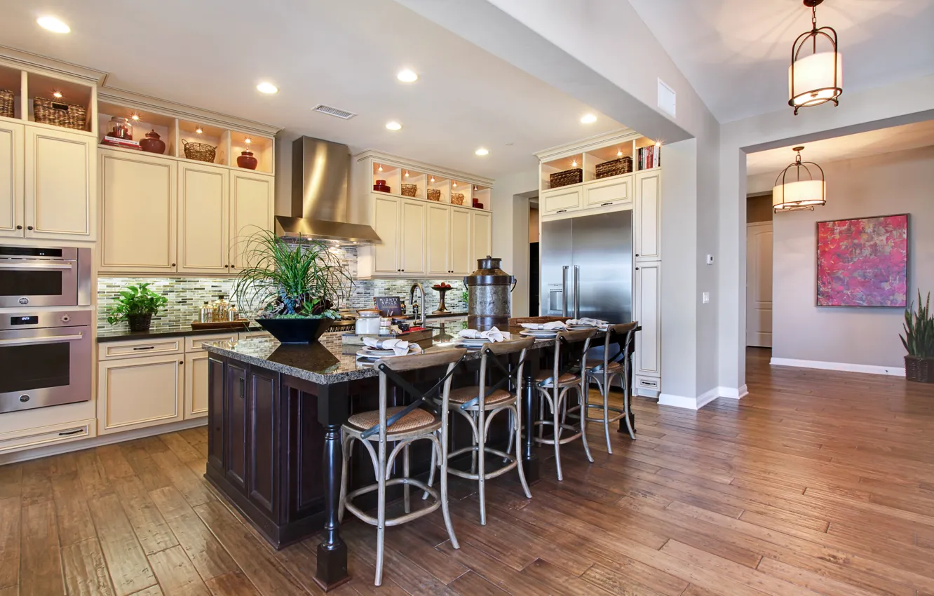 Photo wallpaper design, style, furniture, kitchen, luxury, headsets