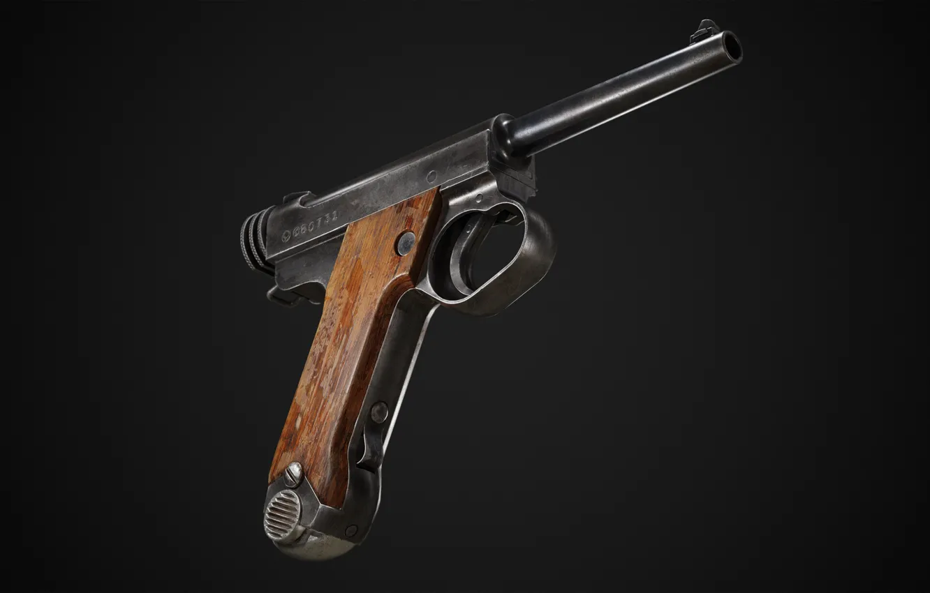 Photo wallpaper Japan, self-loading pistol, Nambu Type 14