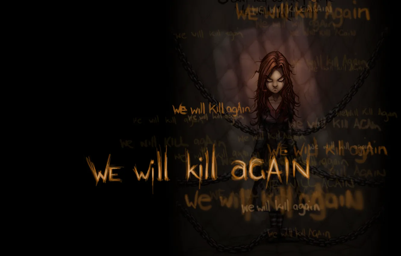 Photo wallpaper evil, clad, we will kill again