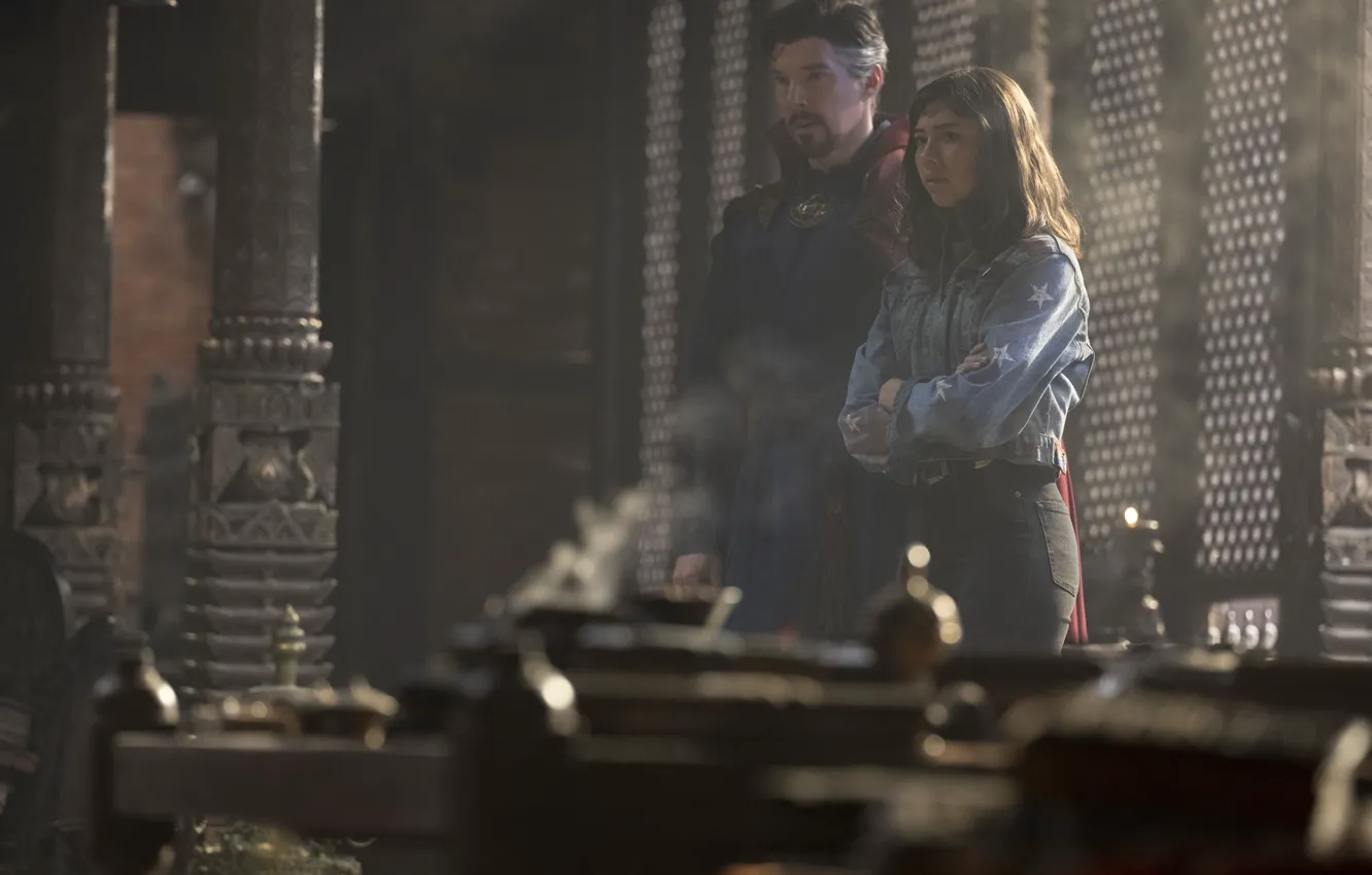 Photo wallpaper Benedict Cumberbatch, Doctor Strange, Marvel Studios, America Chavez, Doctor Strange in the Multiverse of Madness, …