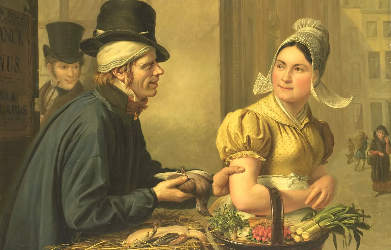 Photo wallpaper picture, genre, Ignace Brice, Trader Of Poultry