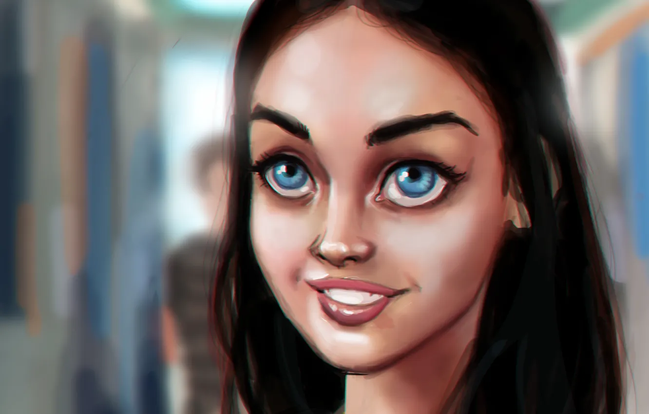 Photo wallpaper eyes, look, girl, Megan Fox, smile, art, Jennifer, Jennifer's Body