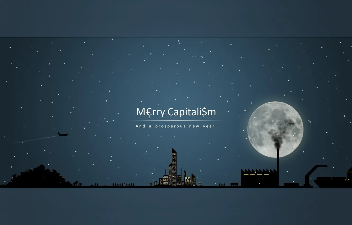 Photo wallpaper figure, capitalism, congratulations