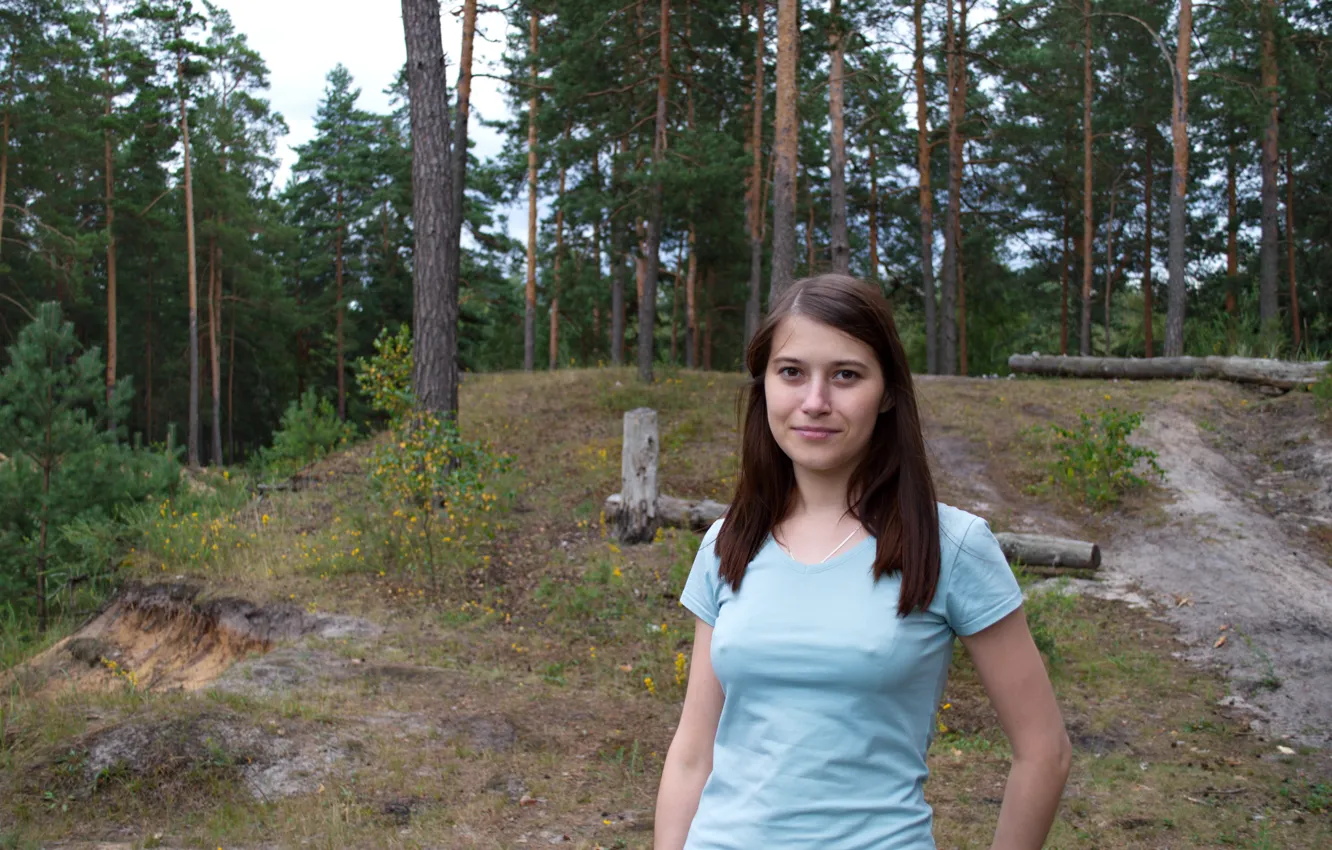 Photo wallpaper forest, erotic, girl, nature, figure, beauty, beautiful, cutie