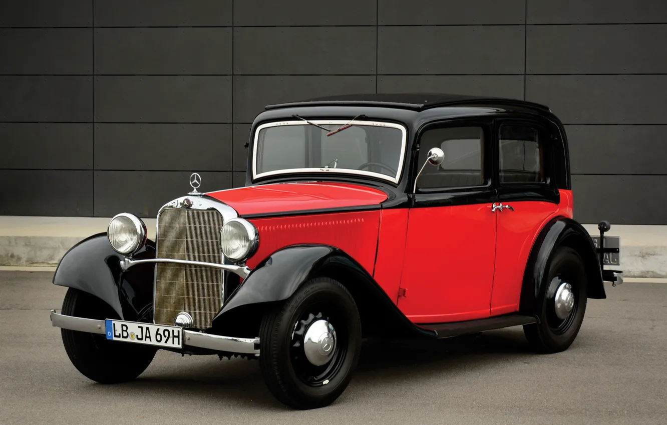 Photo wallpaper photo, Mercedes-Benz, Retro, Car, Limousine, 200 sunshine, 1933-36