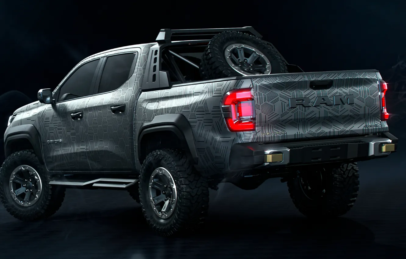 Photo wallpaper Concept, the concept car, pickup, pickup, the dark background, Ram, dark background, 2025