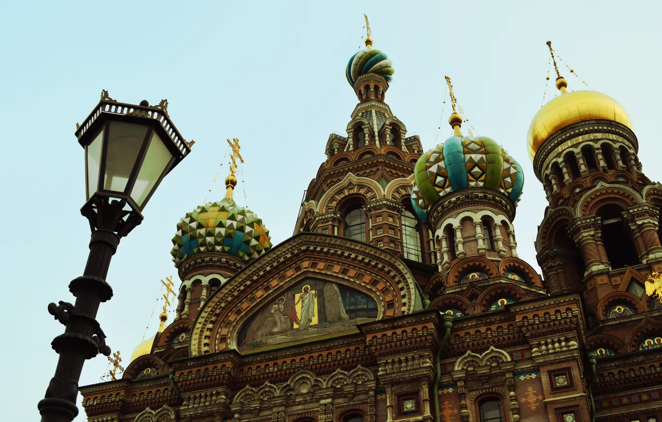 Photo wallpaper the sky, Saint Petersburg, lantern, dome, Church Of The Resurrection