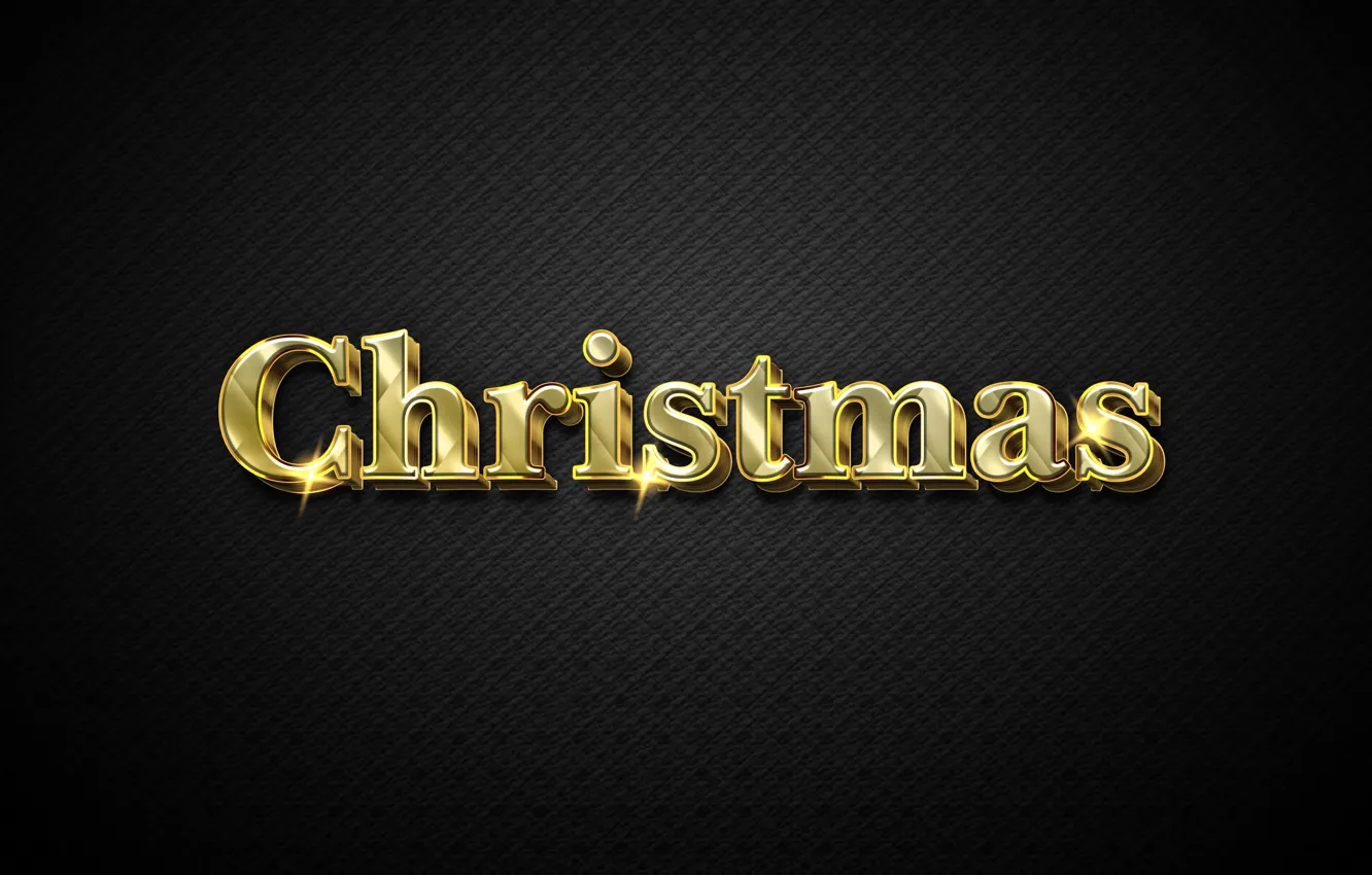 Photo wallpaper gold, New year, golden, christmas, black background, new year, happy, luxury