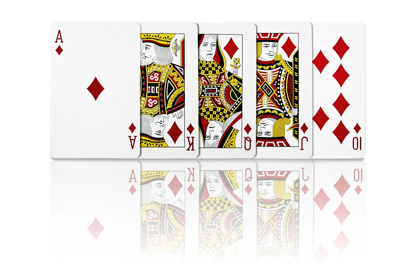 Photo wallpaper map, ACE, lady, king, Diamonds, Jack