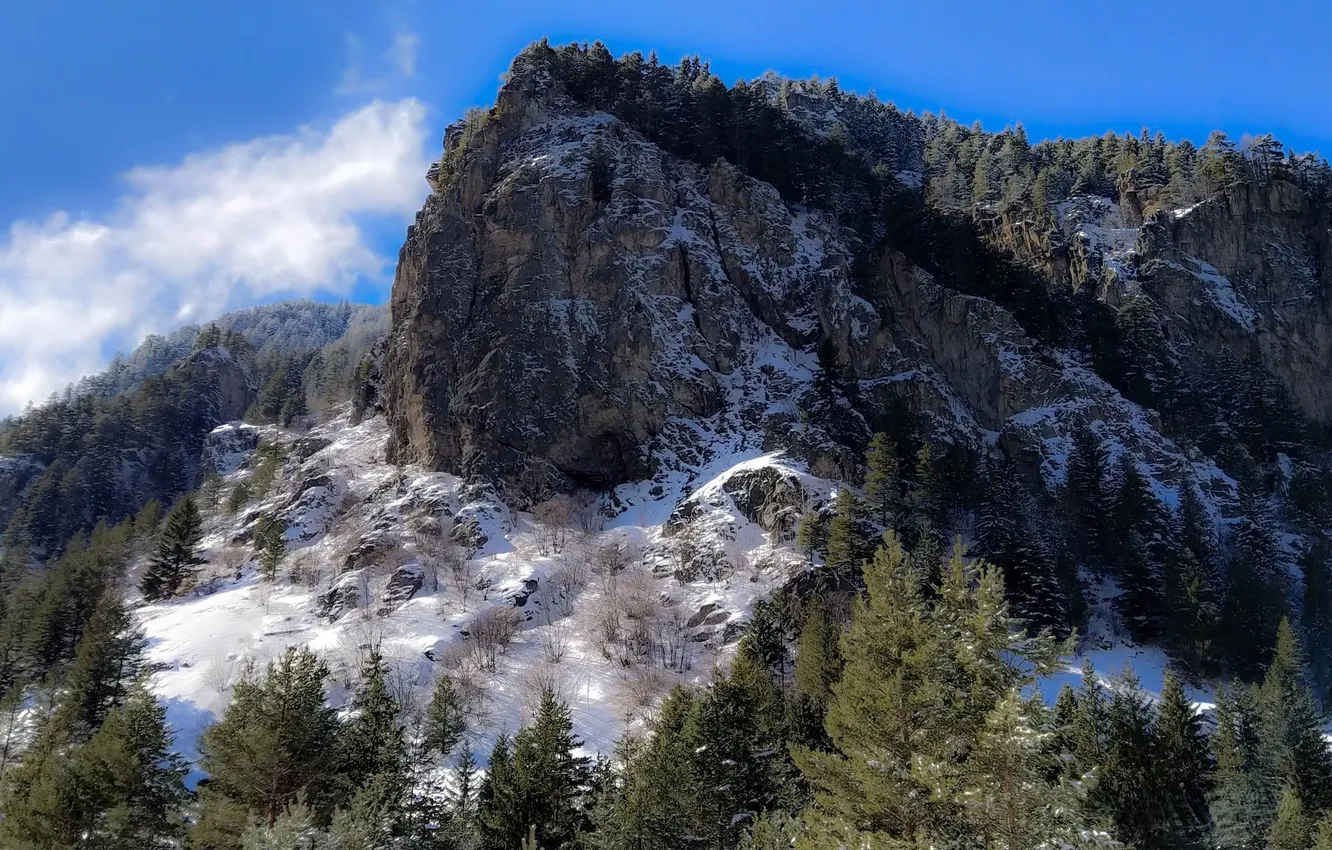 Photo wallpaper clouds, snow, mountains, beauty, The greatness of nature, Nikolov Andriyan