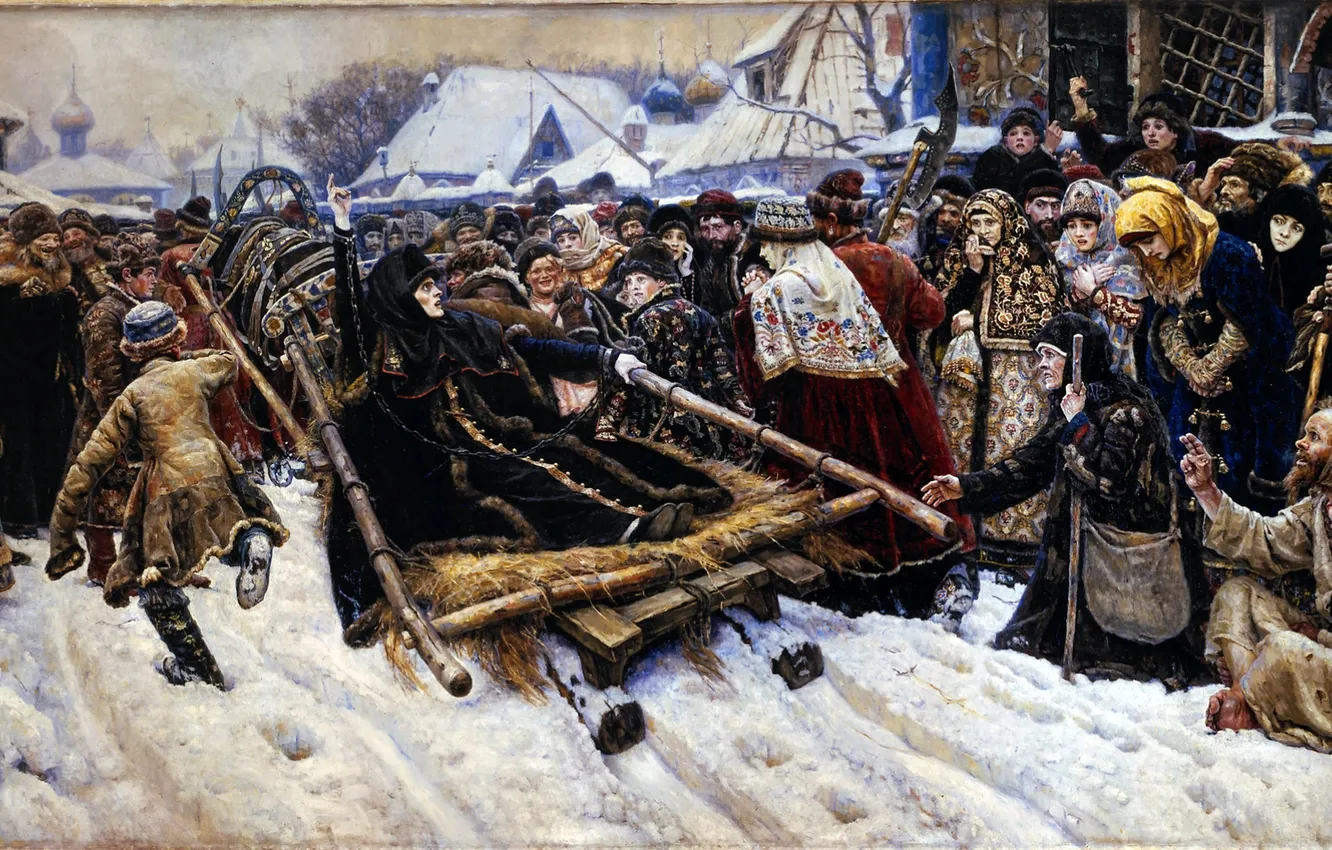Photo wallpaper picture, Surikov, Boyarynya Morozova