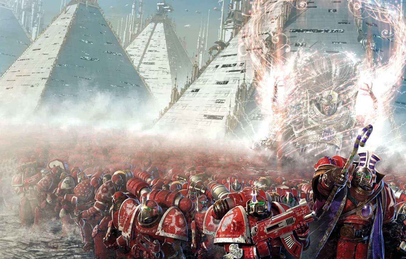 Photo wallpaper Horus Heresy, Warhammer 40000, A Thousand Sons, Magnus, Graham McNeil, Heresy Mountain, space Marines