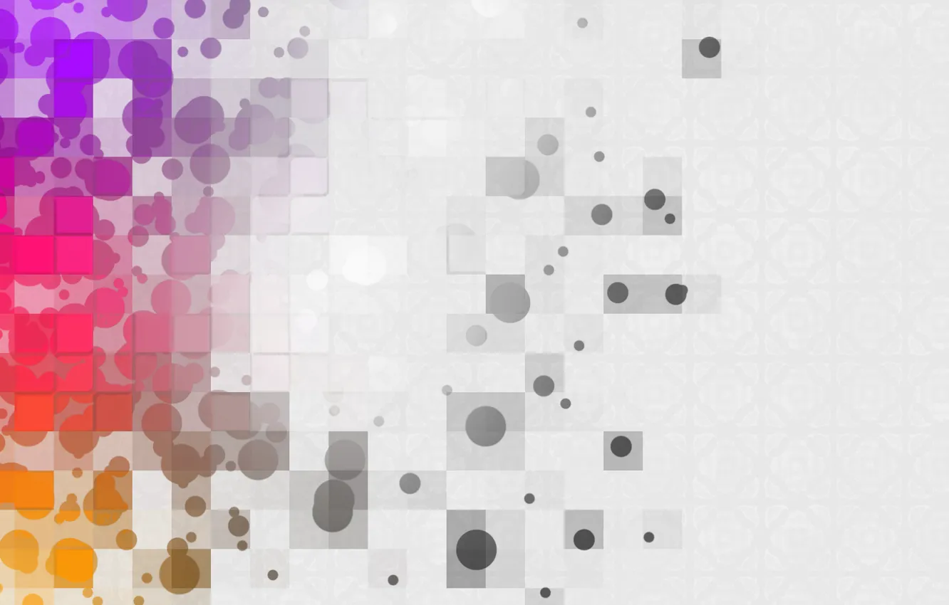 Photo wallpaper circles, abstraction, pattern, paint, colors, squares, circles, patterns