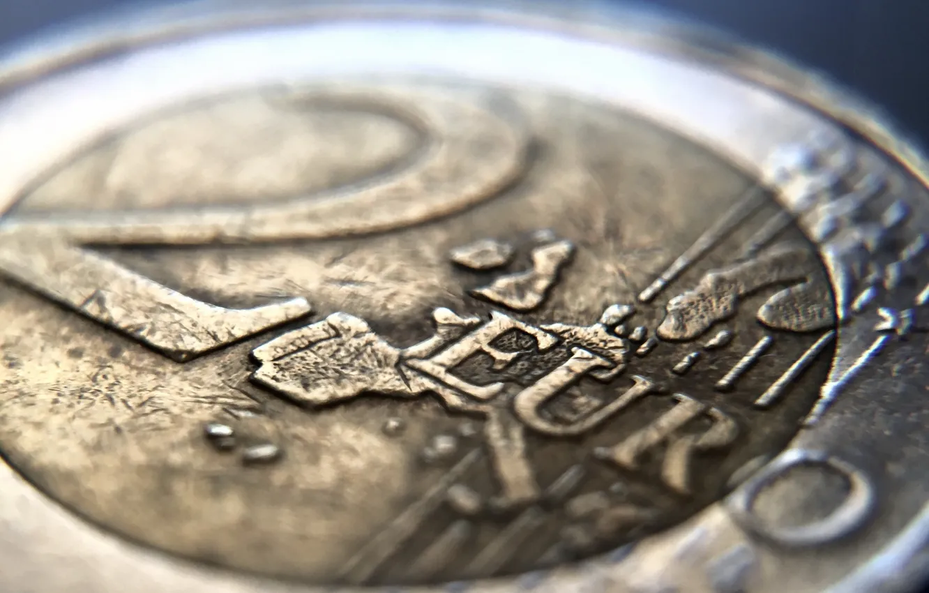 Photo wallpaper macro, money, Euro