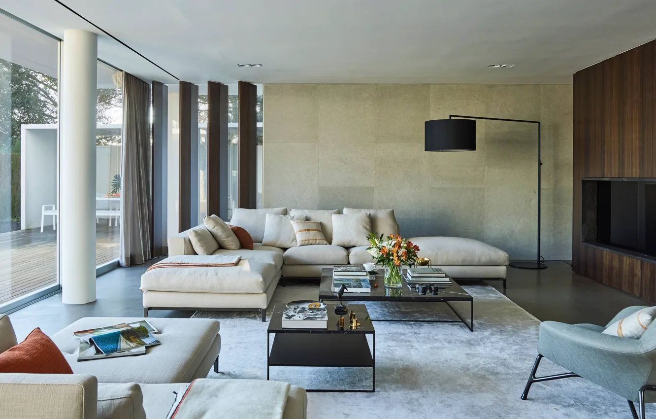 Photo wallpaper Villa, interior, sofa, living room, Inspiring Residence, by YLAB Arquitectos Barcelona