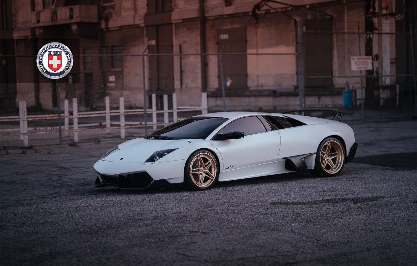 Photo wallpaper Lamborghini, with, Murcielago, Gold, HRE, Brushed, S107