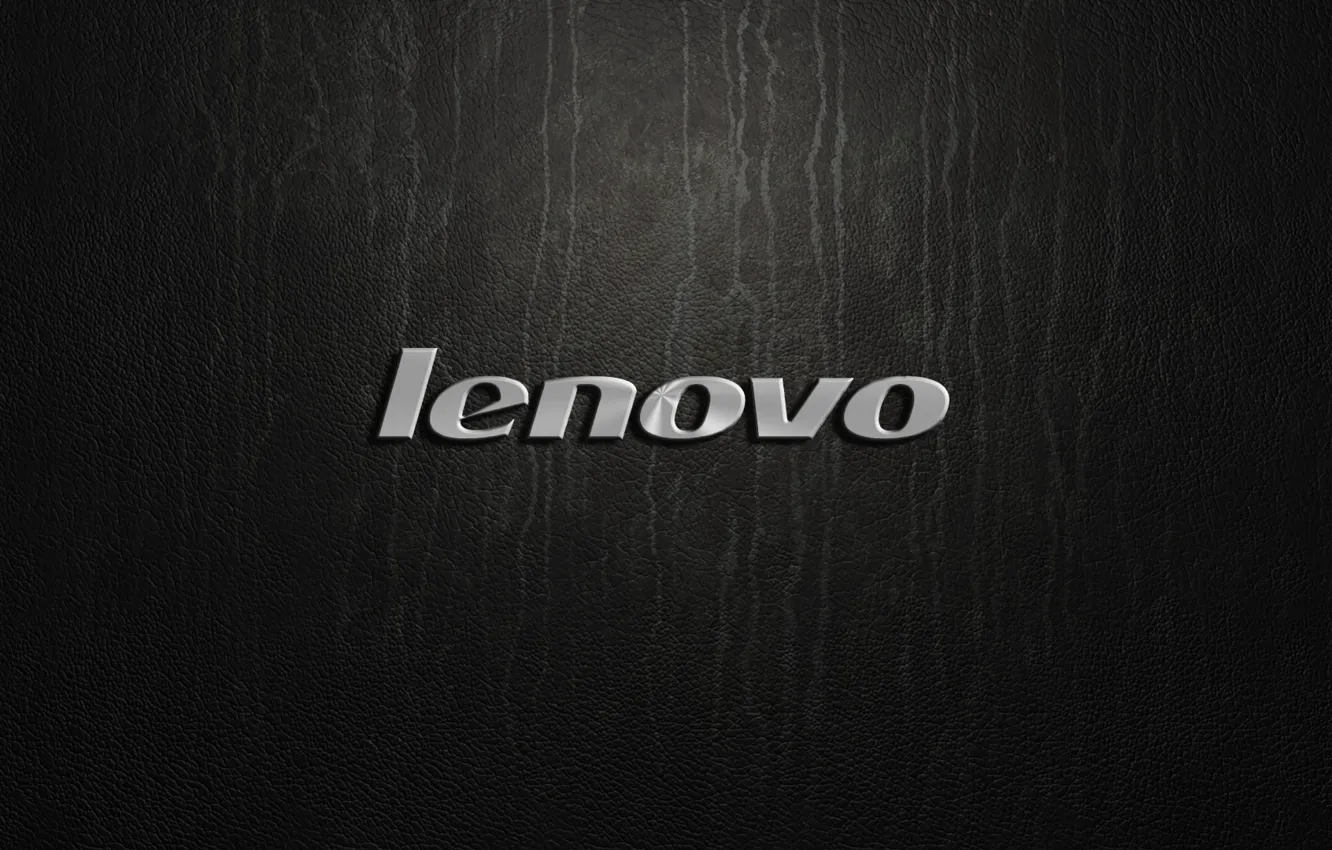 Photo wallpaper silver, logo, lenovo