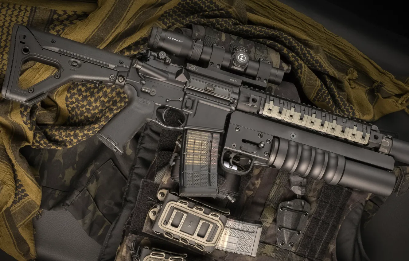 Photo wallpaper weapons, rifle, weapon, custom, M16, ar-15, assault rifle, m16