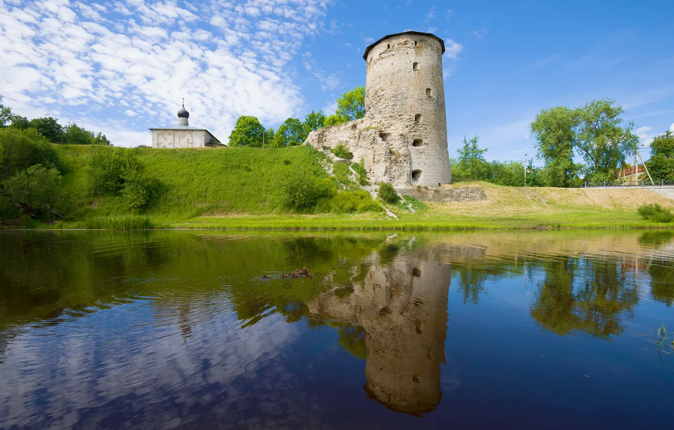 Photo wallpaper attraction, Pskov, The Rattling Tower