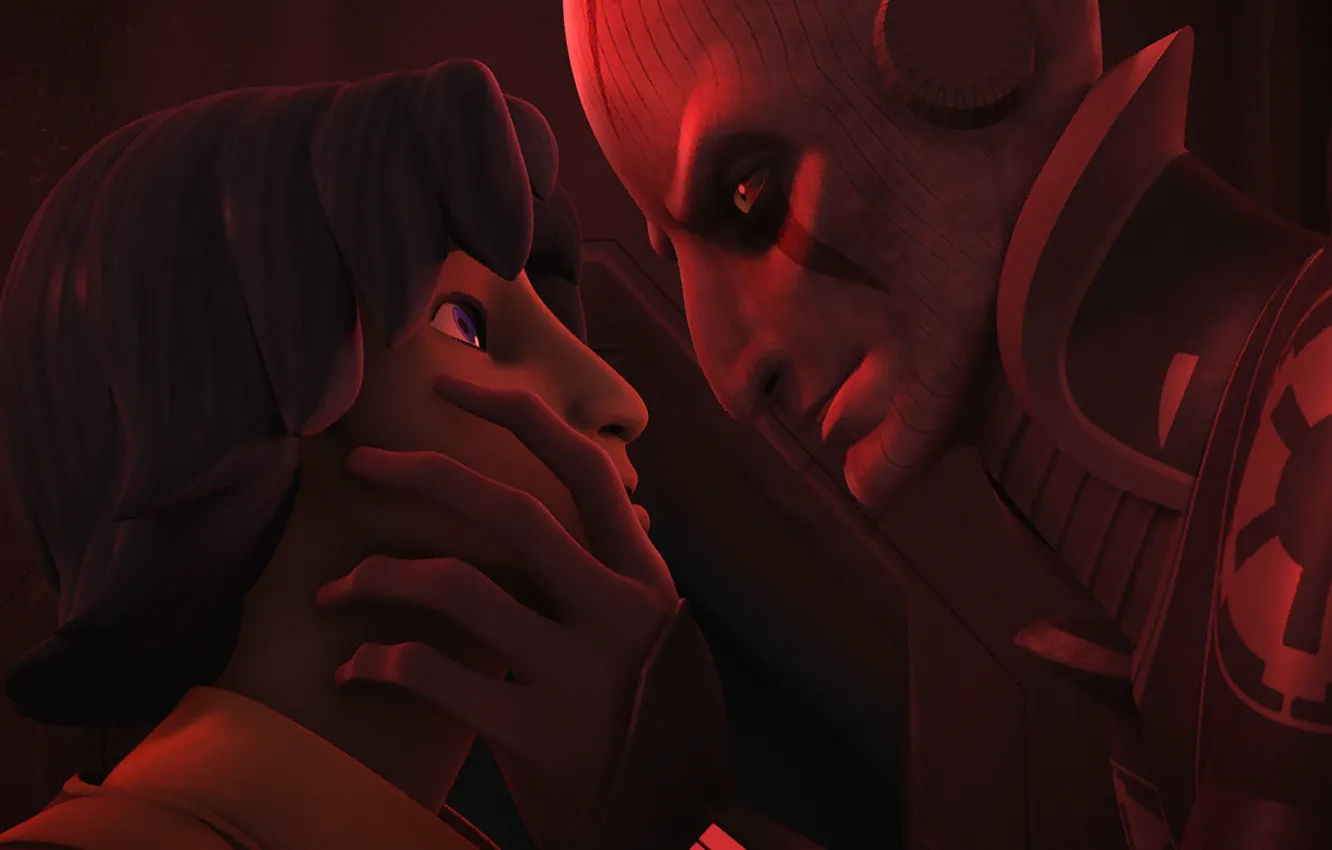 Photo wallpaper Star wars: Rebels, Star Wars: Rebels, The Grand Inquisitor in the vision of Ezra, Animated …