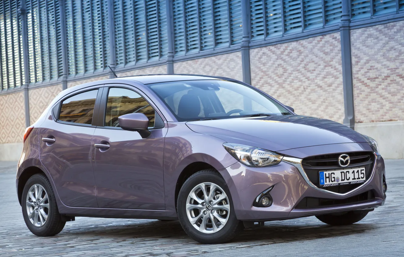 Photo wallpaper photo, Mazda, car, metallic, 2014, Mazda 2