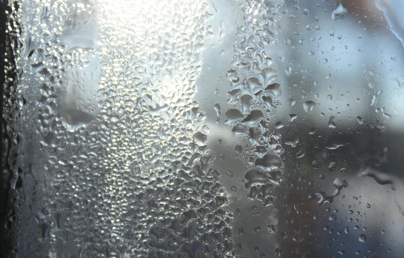 Photo wallpaper glass, water, fog