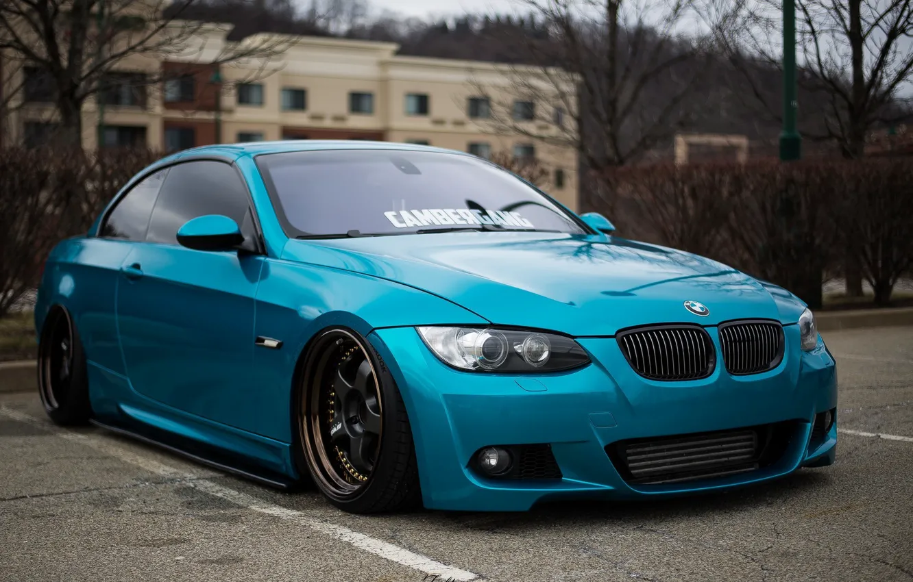 Photo wallpaper bmw, BMW, tuning, power, germany, low, e92, stance