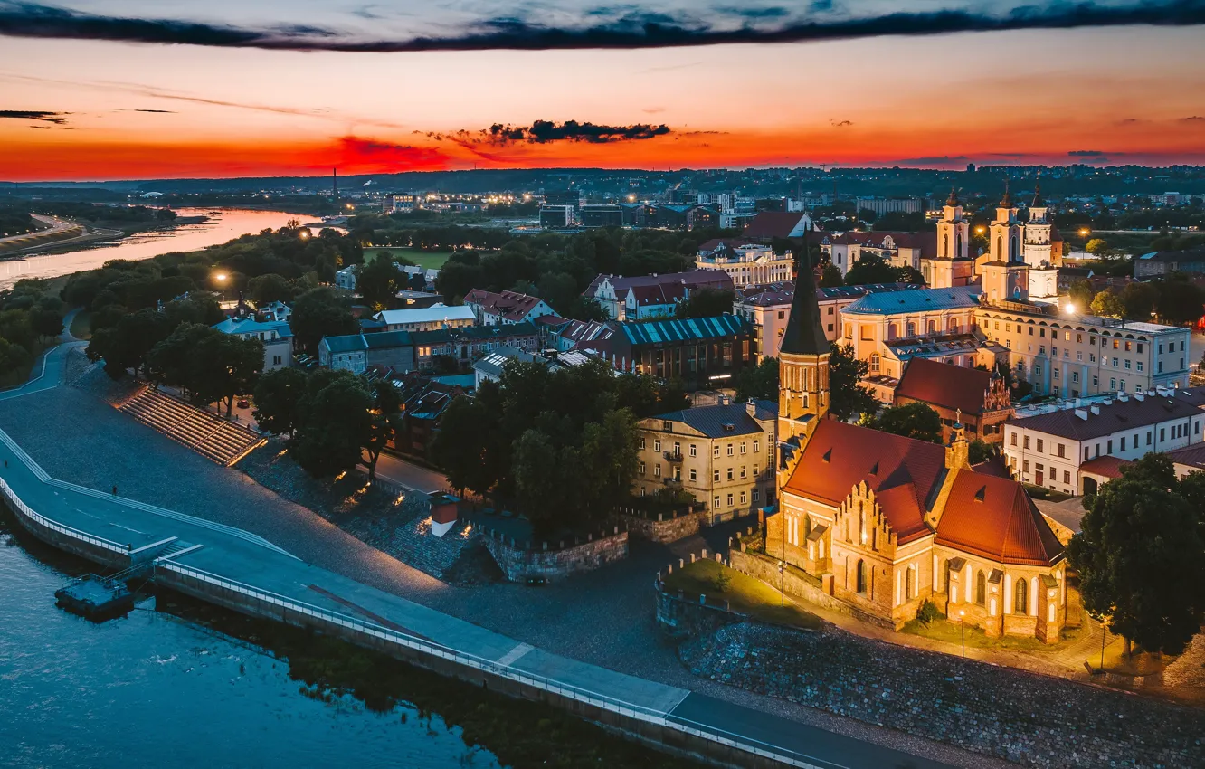 Photo wallpaper Lithuania, Kaunas, The old town