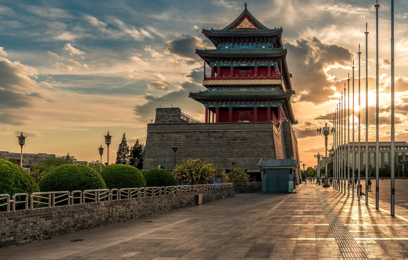 Photo wallpaper street, China, the evening, China, Beijing