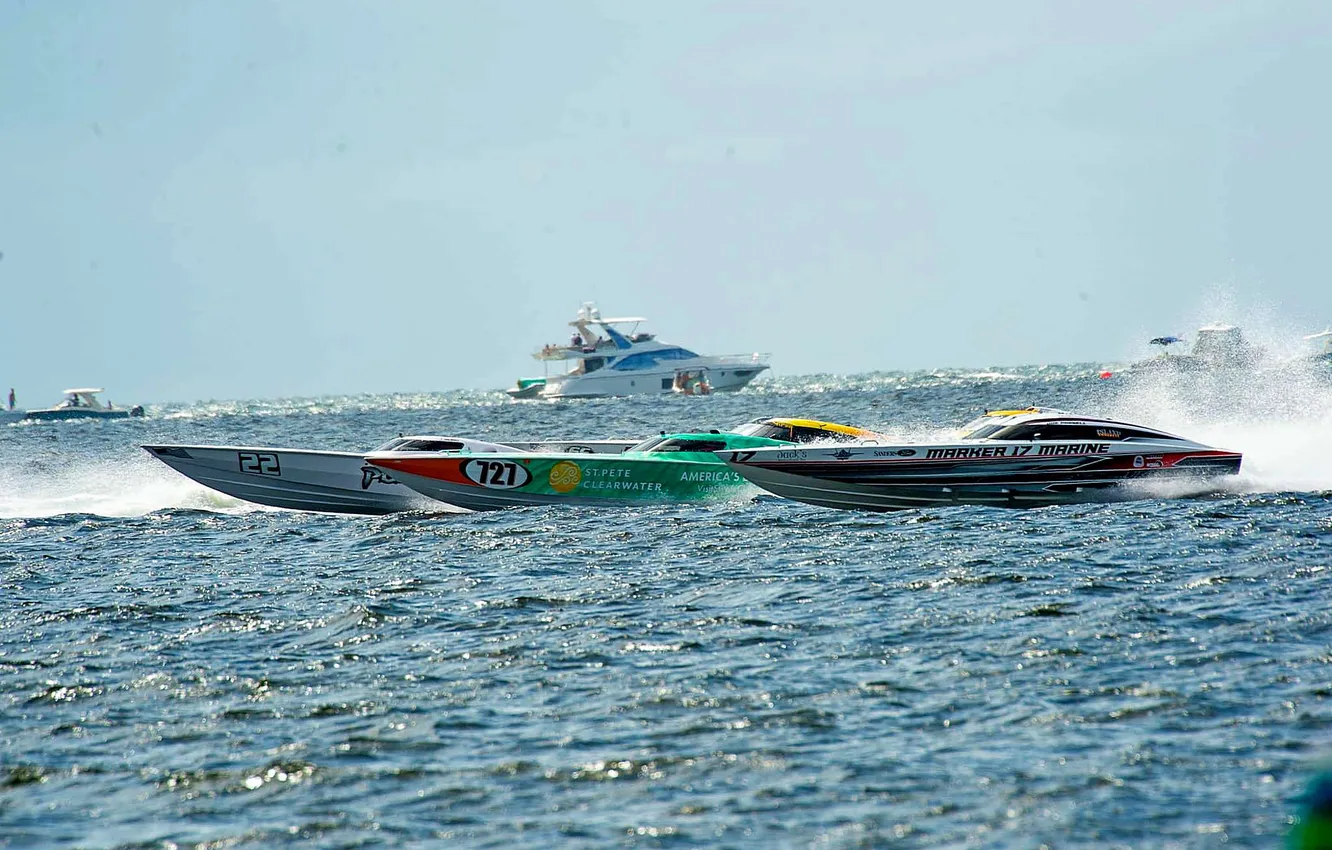 Photo wallpaper race, boat, speed