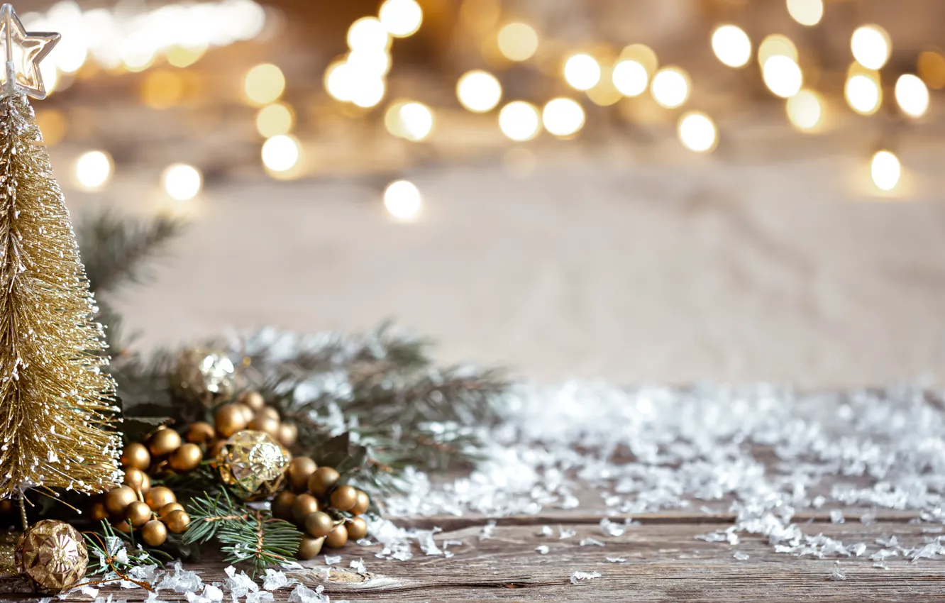 Photo wallpaper decoration, new year, Christmas, Christmas, vintage, winter, New Year, decoration