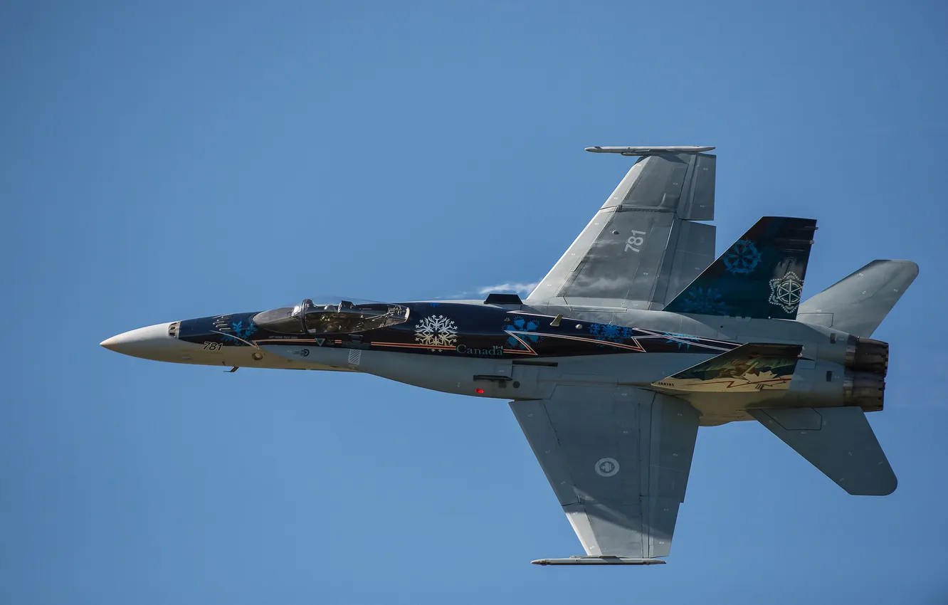 Photo wallpaper flight, fighter, Hornet, CF-18