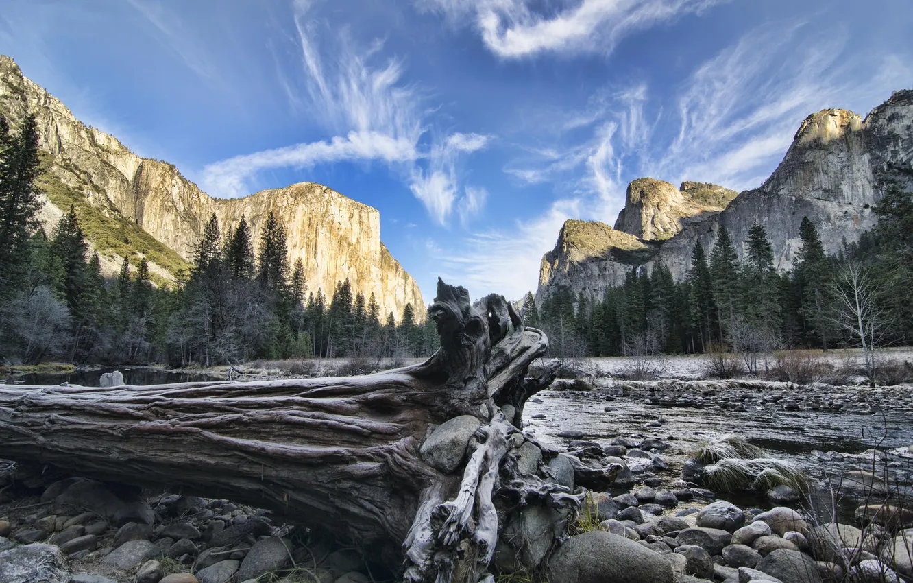 Photo wallpaper mountains, CA, USA, Yosemite, national Park