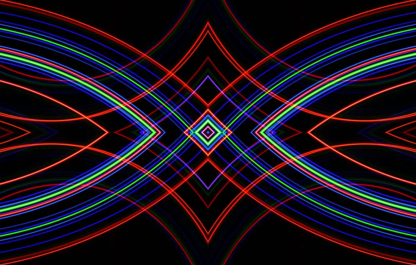 Photo wallpaper line, symmetry, crossing