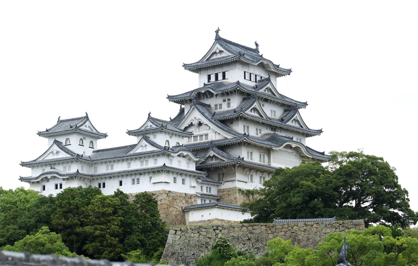 Photo wallpaper landscape, house, Japan, architecture, Himeji Castle