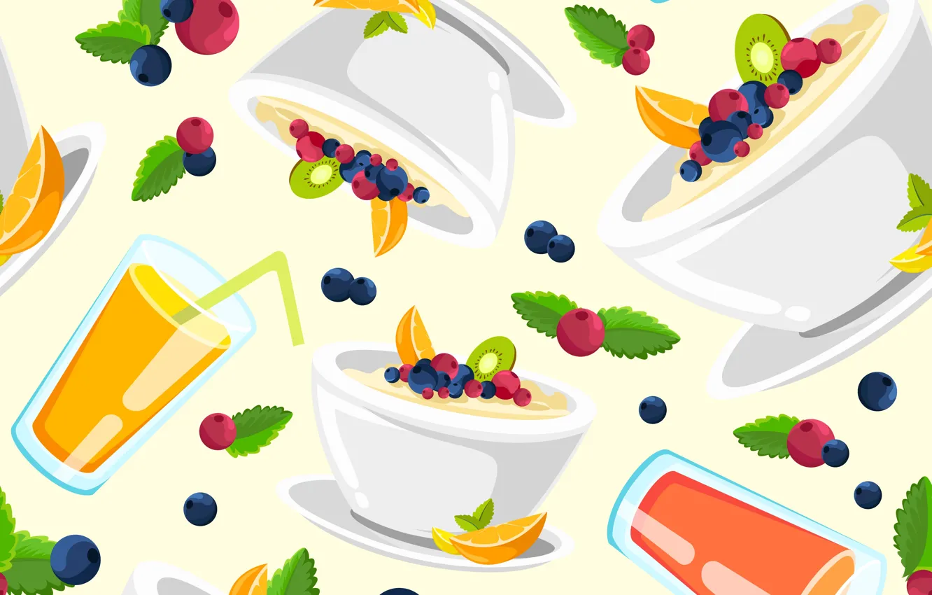 Photo wallpaper white, berries, background, texture, juice, dessert