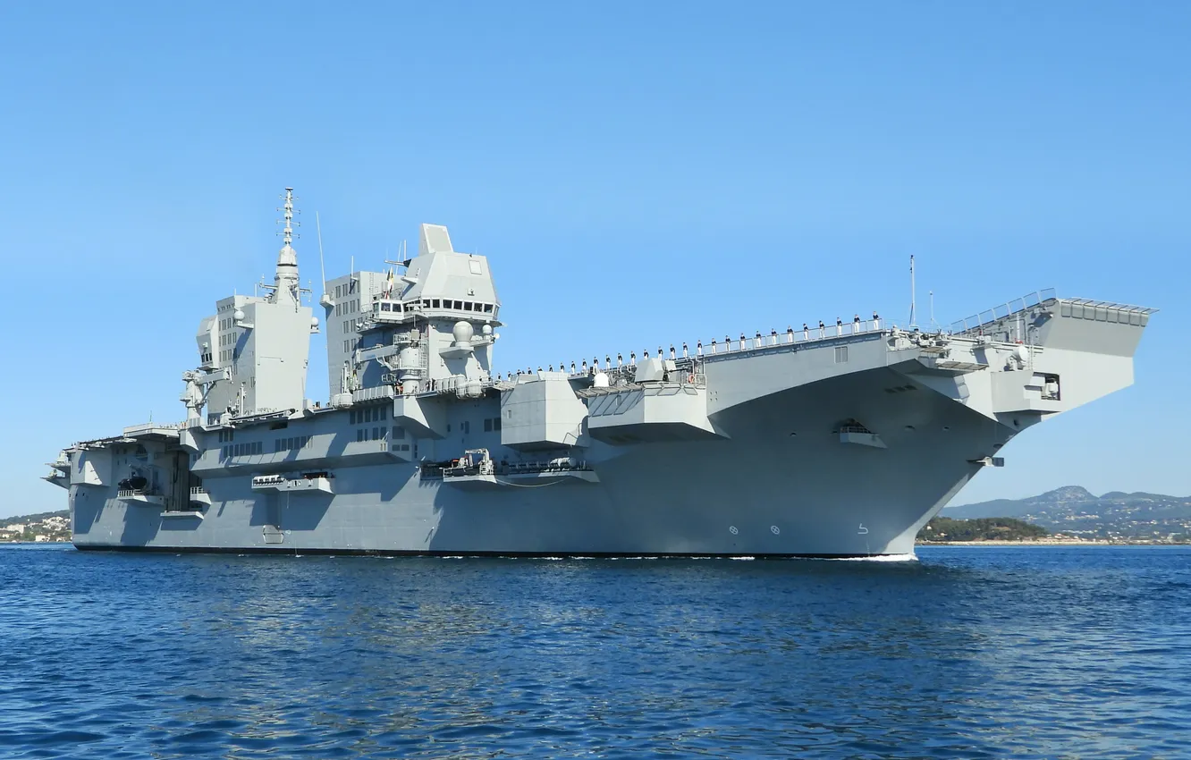 Photo wallpaper amphibious assault ship, The Italian Navy, LHD Trieste