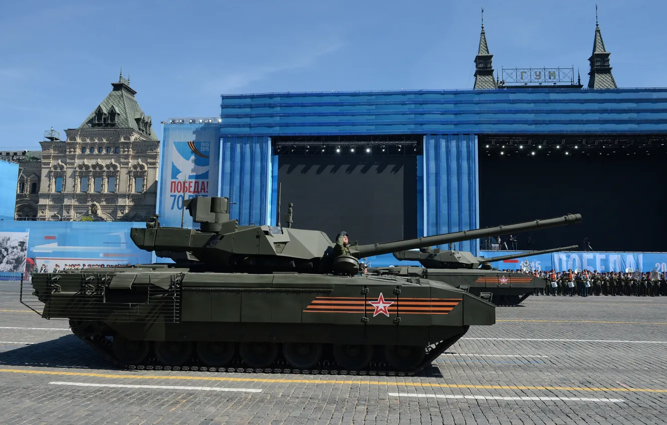 Photo wallpaper red square, armor, battle tank, Armata, T-14
