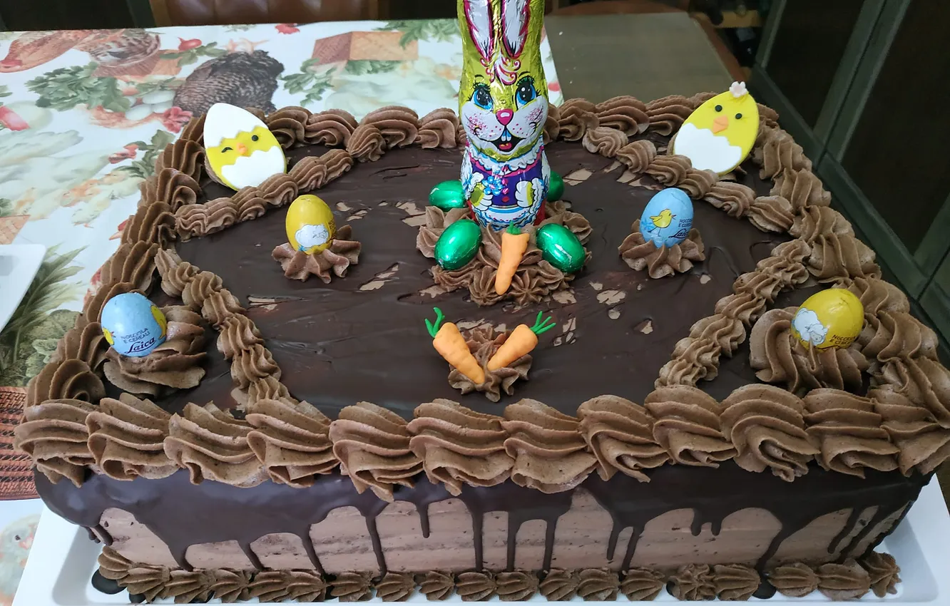 Photo wallpaper cake, chocolate, Whipped Cream