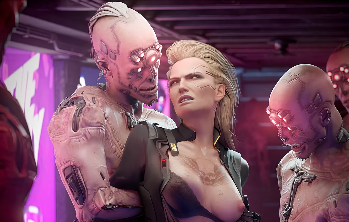 Photo wallpaper game, art, erotic, cybepunk2077