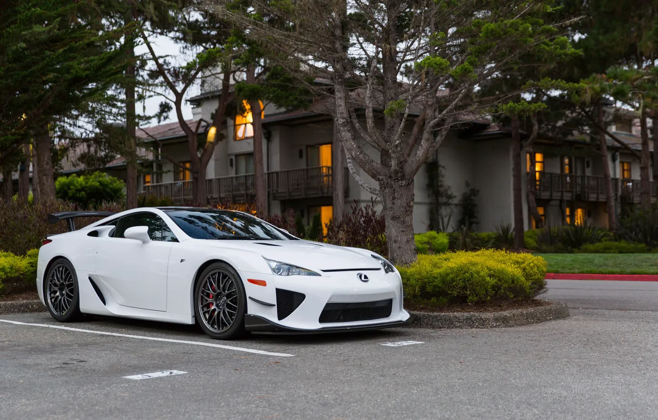 Photo wallpaper Lexus, White, LFA, Nurburgring