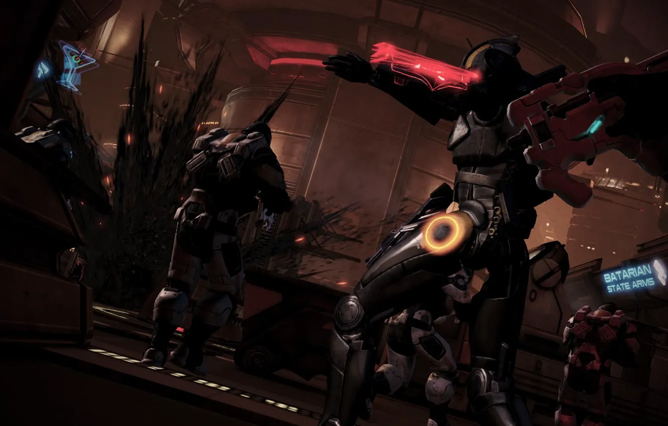 Photo wallpaper space station, Cerberus, omega, cerberus, Batarian, mass effect 3