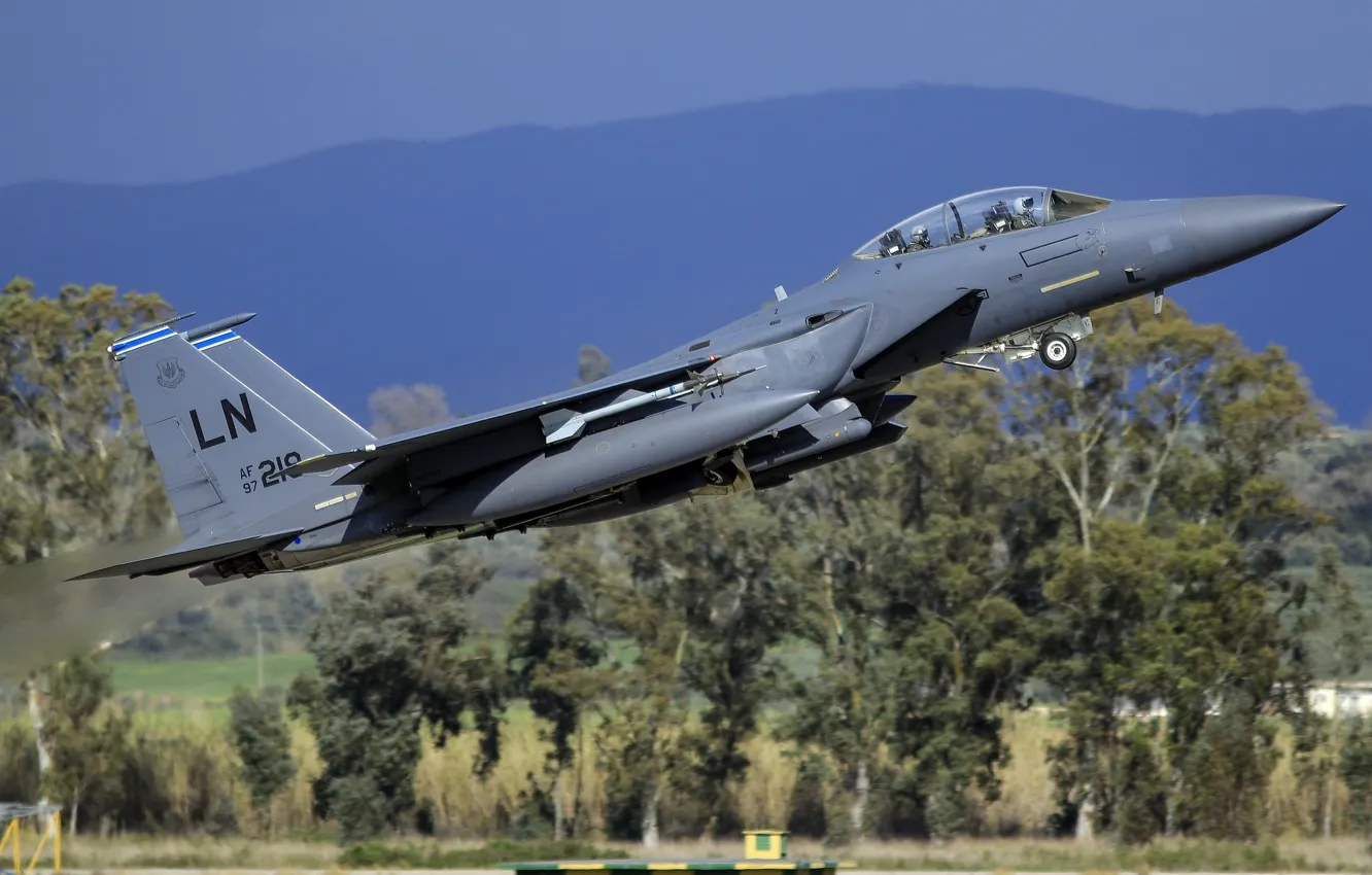 Photo wallpaper F-15E, Strike Eagle, McDonnell Douglas