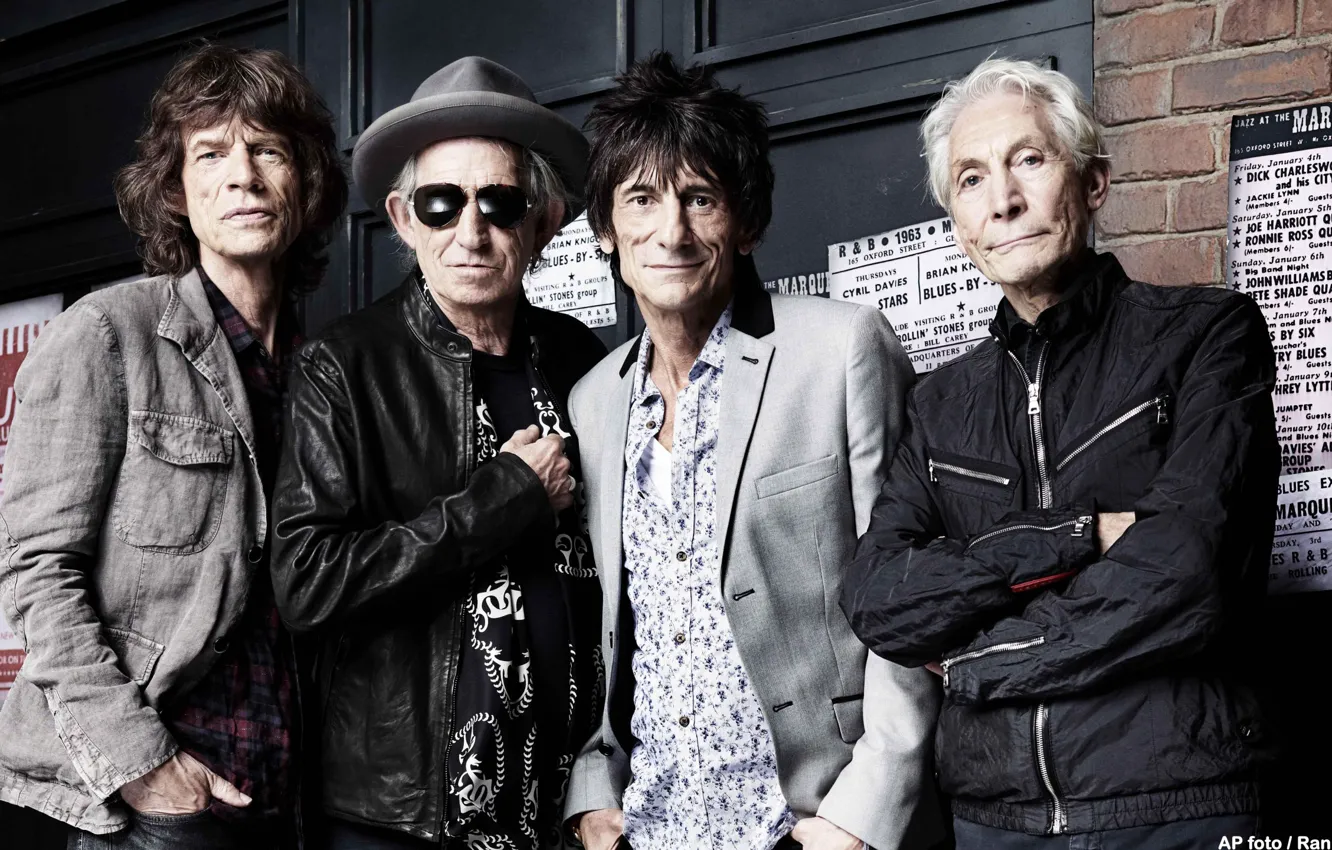Photo wallpaper Rolling Stones, Mick Jagger, Keith Richards, Charlie Watts, Ronnie Wood, The Rolling Stones